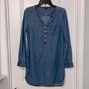 ⚡️ 3 for $30 ⚡️ Express Long Sleeve Denim Shirt Dress Women’s Size Small